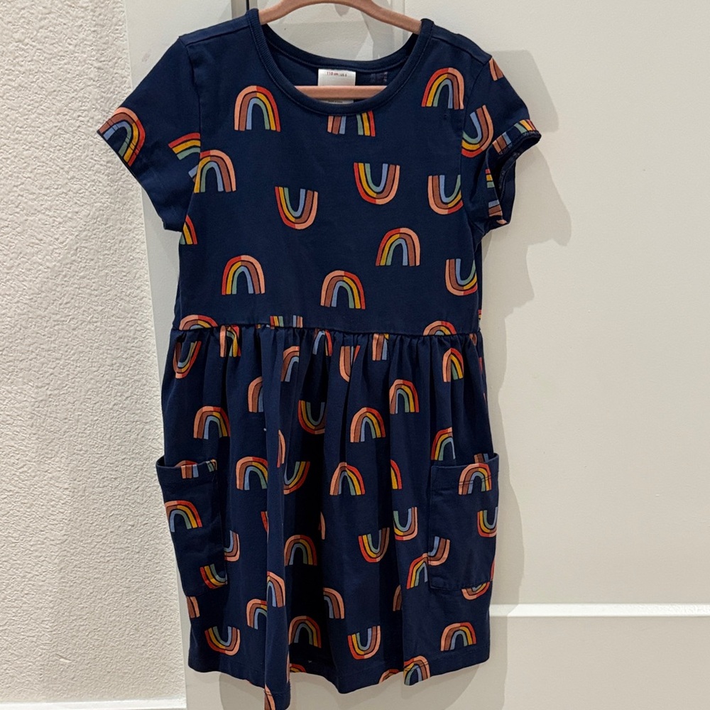 Hanna Andersson Rainbow Patterned Kids Dress